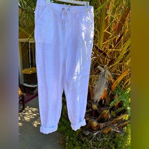 White linen pants . New no tag.